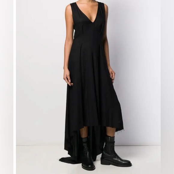 Ann Demeulemeester Dresses & Skirts - Ann Demeulemeester Black Silk Blend Hi-lo
Hem Maxi Dress(Size 40)